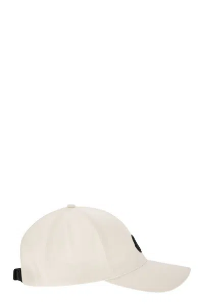 Moncler Men Cotton Gabardine Baseball Cap In Beige