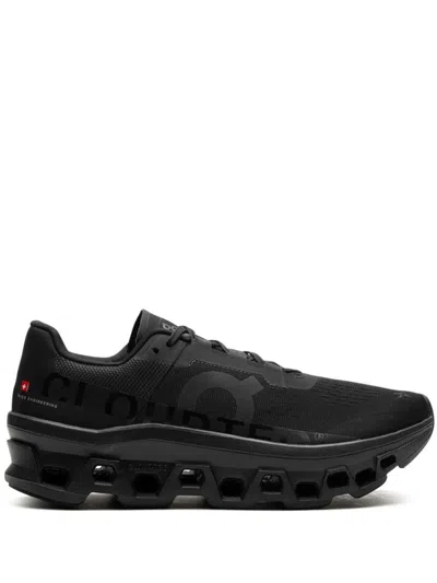 On Running Womens Black Black Cloudmonster Void Mesh Low-top Trainers In Black
