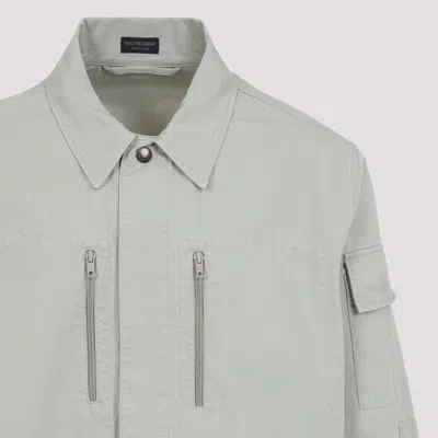 Balenciaga Men's Cotton Shirt Jacket In Multicolor