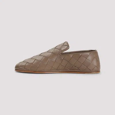Bottega Veneta Sunday Woven Slippers In Brown