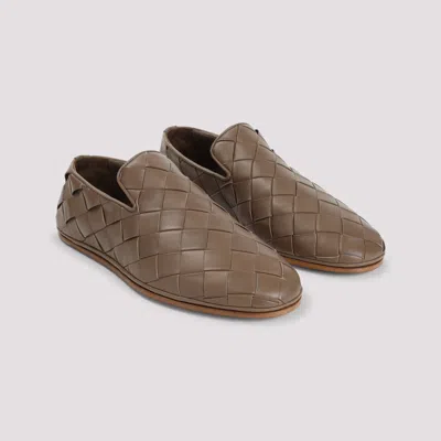 Bottega Veneta Sunday Woven Slippers In Brown