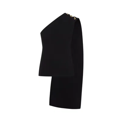 Bottega Veneta Top In Crepe Di Lana E Viscosa Con Dettaglio Knot In Black