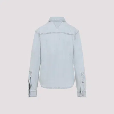 Bottega Veneta Womens Extra Bleached Denim Jacket Light Blue In Blue
