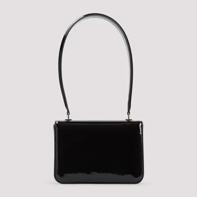 Celine Teen Garance Black Patent Calf Leather Shoulder Bag In Black