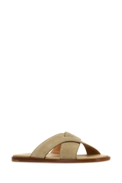 Church's Brown Suede Sandals In Beige O Tan