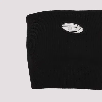 Diesel M-clarksvillex Logo Plaque Tube Top In Black