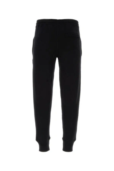 Dolce & Gabbana Elastic Waistband Wool Blend Joggers In Black