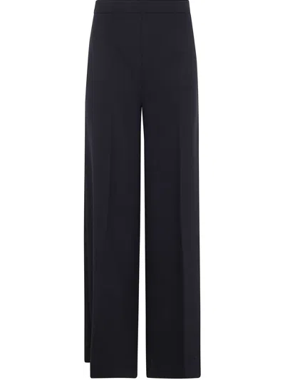Twinset Logo-plaque Trousers In Black