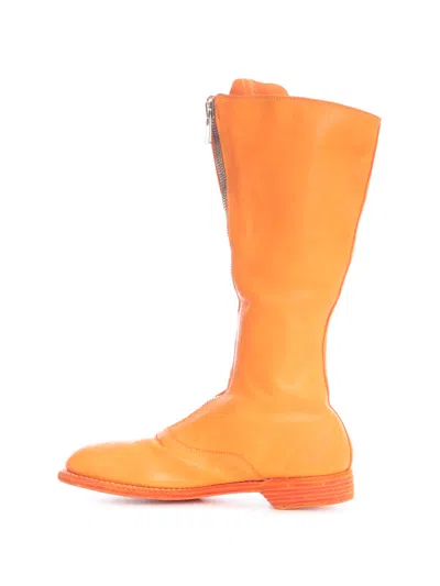 Guidi Front Zip Army Boots Sole Leather In Multicolor