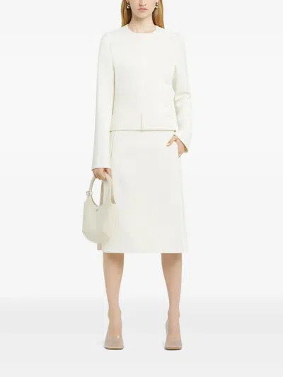 Courrèges Buttoned Tailored Jacket In White
