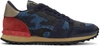 VALENTINO GARAVANI Blue Camo Rockrunner Sneakers