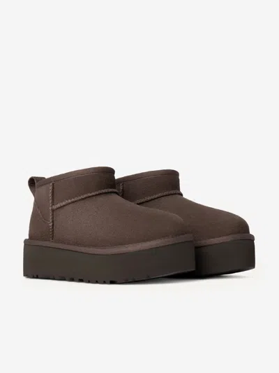 Ugg Girls Classic Ultra Mini Platform Boots In Brown