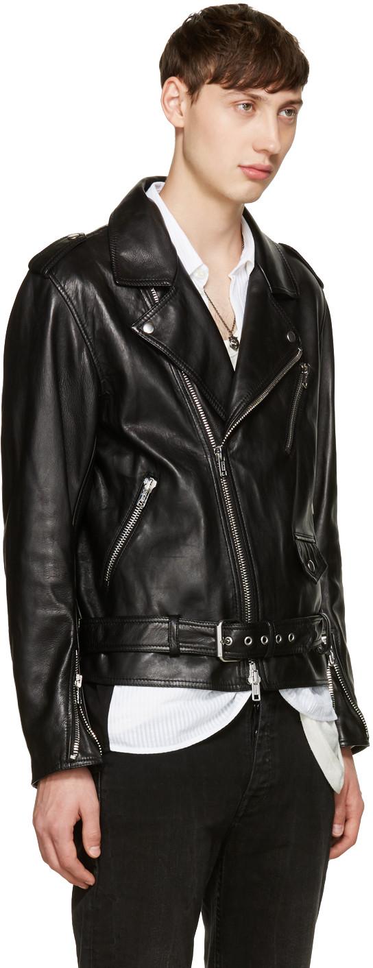 3.1 Phillip Lim Belted Lambskin Leather Biker Jacket In Black | ModeSens