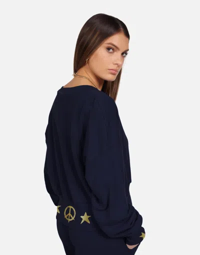 Lauren Moshi Camas Rock N Roll Star In Dark Navy