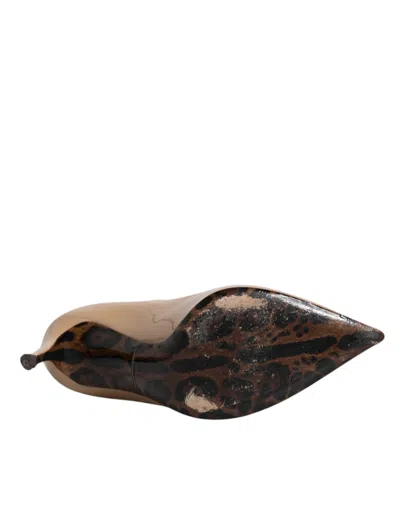 Pre-owned Dolce & Gabbana Beige Patent Leather Stiletto Heel Pumps Women's Shoes ()