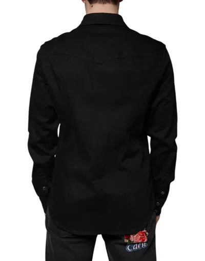 Dolce & Gabbana Denim Shirt In Black