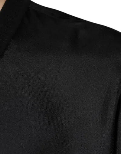 Dolce & Gabbana Black Cotton Square Neck Short Sleeve Men's T-shirt In Black