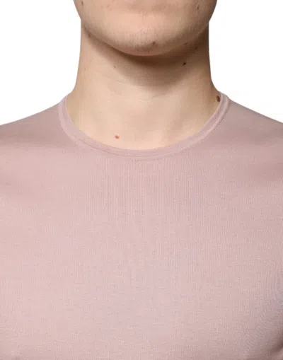 Dolce & Gabbana Brown Cotton Short Sleeves Round Neck T-shirt In Brown