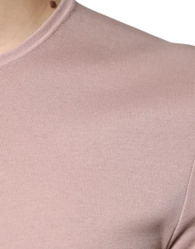 Dolce & Gabbana Brown Cotton Short Sleeves Round Neck T-shirt In Brown