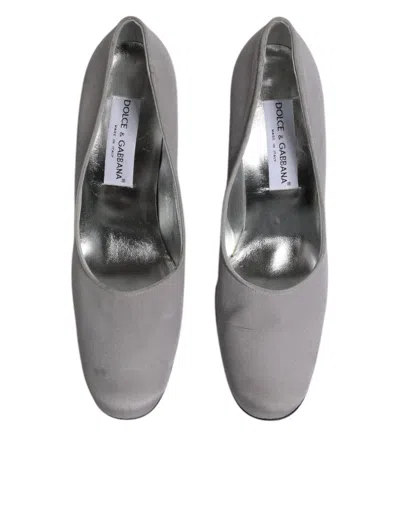 Dolce & Gabbana Gray Suede Leather High Heel Pumps Shoes In Gray