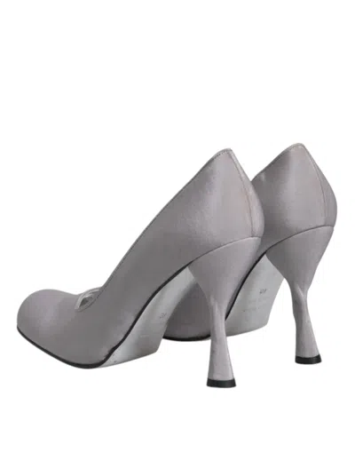 Dolce & Gabbana Gray Suede Leather High Heel Pumps Shoes In Gray