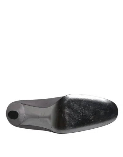 Dolce & Gabbana Gray Suede Leather High Heel Pumps Shoes In Gray