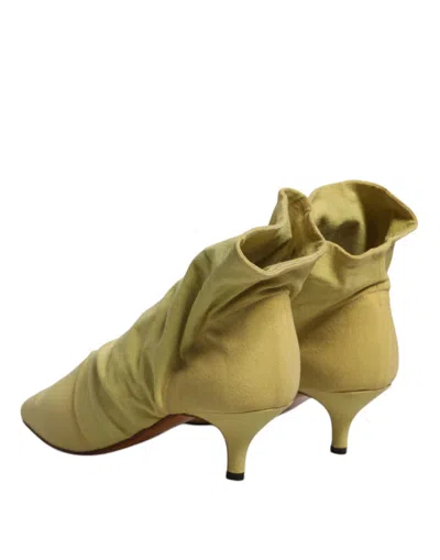 Pre-owned Dolce & Gabbana Green Sock Style Heels Ankle Boots Women's Shoes ()
