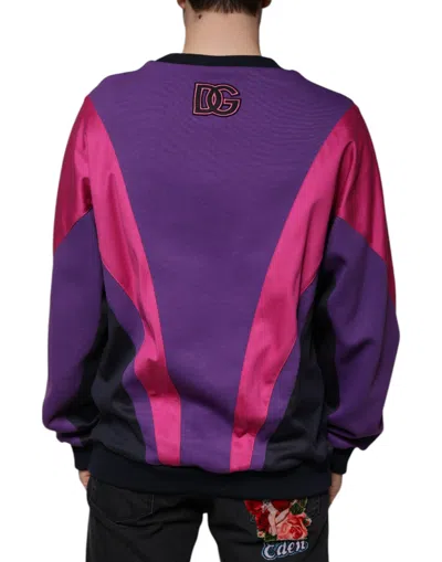 Dolce & Gabbana Multicolor Crew Neck Men Sweatshirt Sweater In Multicolor