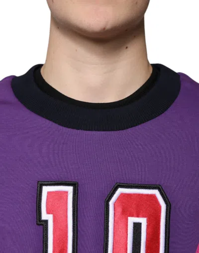 Dolce & Gabbana Multicolor Crew Neck Men Sweatshirt Sweater In Multicolor