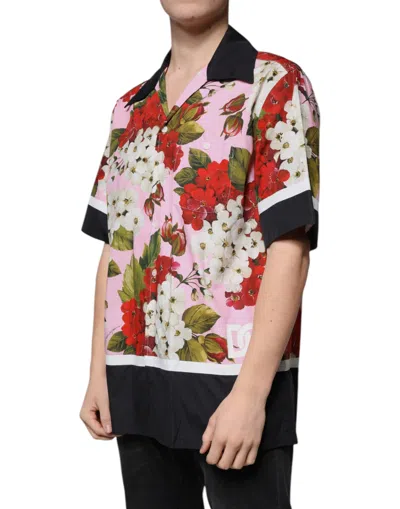 Dolce & Gabbana Multicolor Floral Button Down Casual Shirt In Multicolor