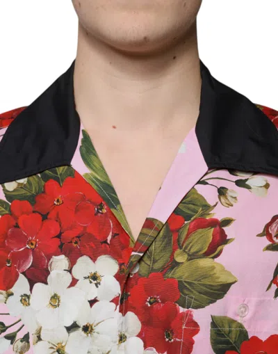 Dolce & Gabbana Multicolor Floral Button Down Casual Shirt In Multicolor