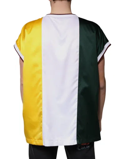 Dolce & Gabbana Multicolor Jersey Tank Sleeveless Men's T-shirt In Multicolor