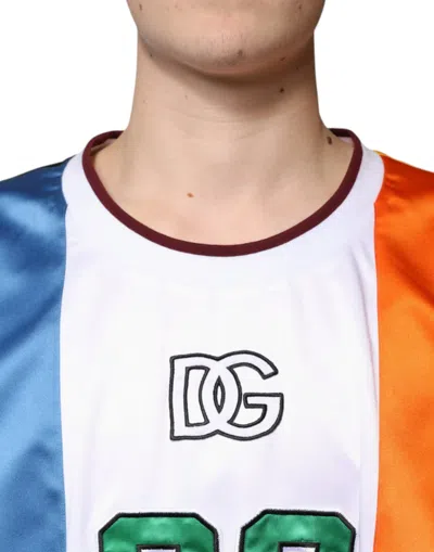 Dolce & Gabbana Multicolor Jersey Tank Sleeveless Men's T-shirt In Multicolor