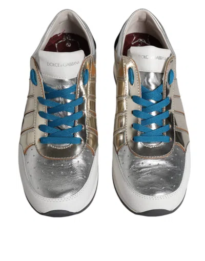 Pre-owned Dolce & Gabbana Multicolor Leather Low Top Sneakers Women's Shoes ()
