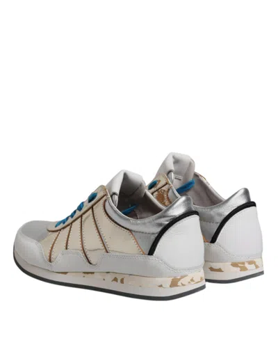 Pre-owned Dolce & Gabbana Multicolor Leather Low Top Sneakers Women's Shoes ()