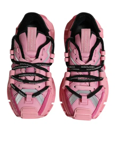 Pre-owned Dolce & Gabbana Pink Low Top Space Women Sneakers Women's Shoes ()