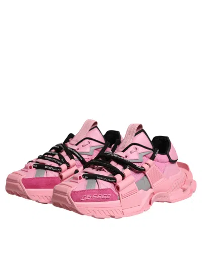 Pre-owned Dolce & Gabbana Pink Low Top Space Women Sneakers Women's Shoes ()