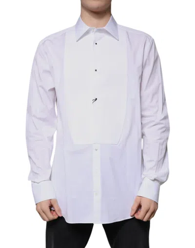 Dolce & Gabbana Poplin Long-sleeved Shirt In White