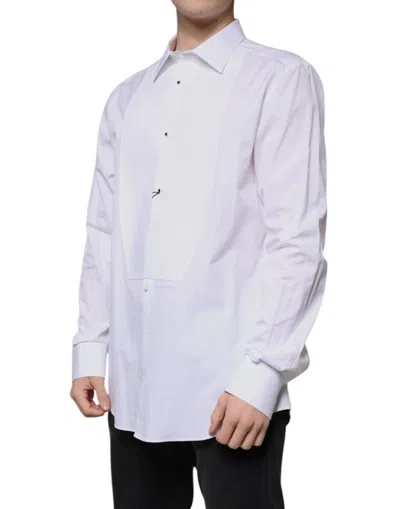 Dolce & Gabbana Poplin Long-sleeved Shirt In White