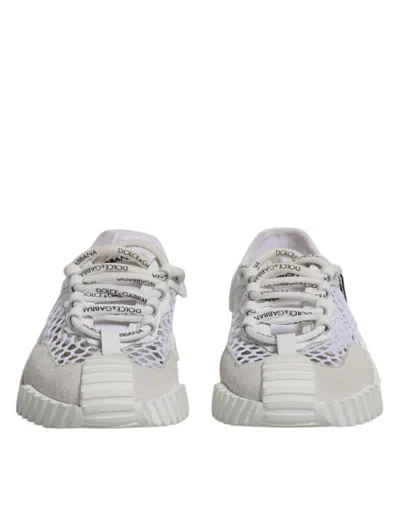 Pre-owned Dolce & Gabbana White Mesh Ns1 Low Top Sports Sneaker Women's Shoes ()