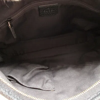 Pre-owned Gucci Abbey Black Gg Canvas Leather Shoulder Bag ()