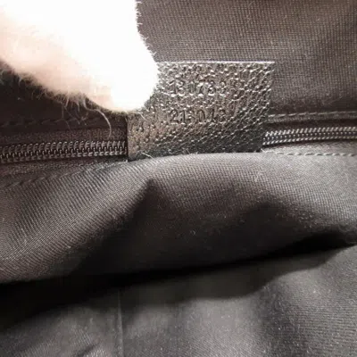 Pre-owned Gucci Abbey Black Gg Canvas Leather Shoulder Bag ()