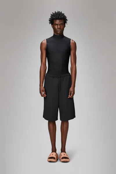 Rains Sintra Fleece Bermuda Shorts In Black