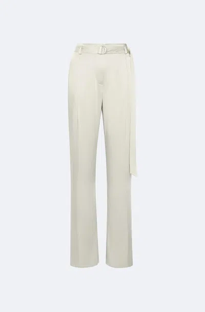 Lapointe Satin Belted Pant In Cream