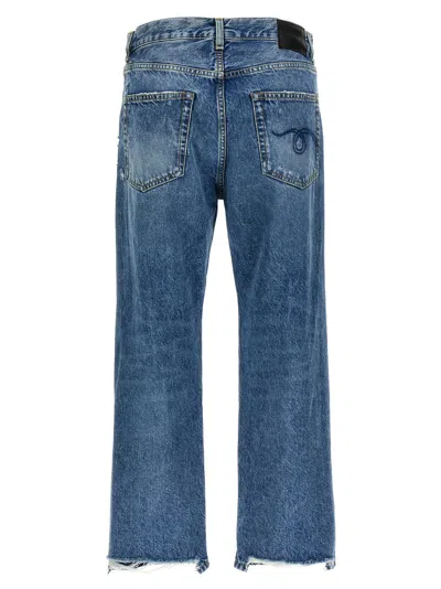 R13 Overflow Boy Flare Jeans Mire Blue Stretch