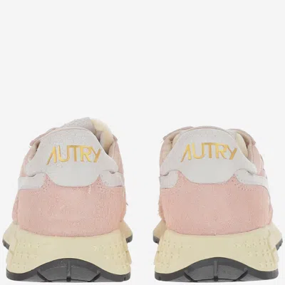 Autry Reelwind Low Nylon And Leather Craquele Pepper And White Sneakers
