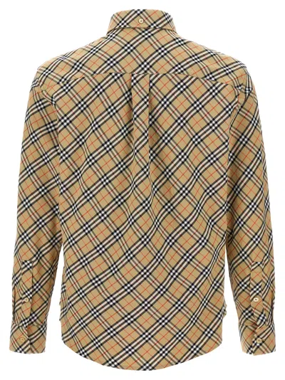 Burberry Cotton Check Shirt With Button-down Collar