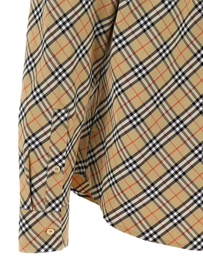 Burberry Cotton Check Shirt With Button-down Collar