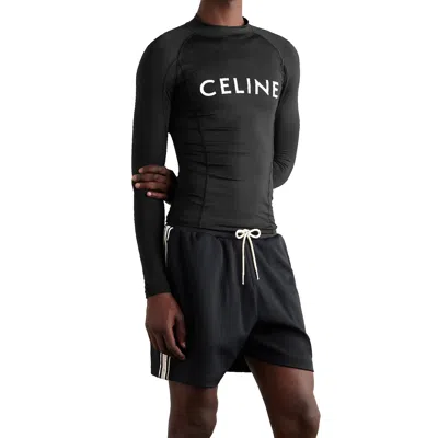 Celine Surf Logo Stretch Jersey T Shirt