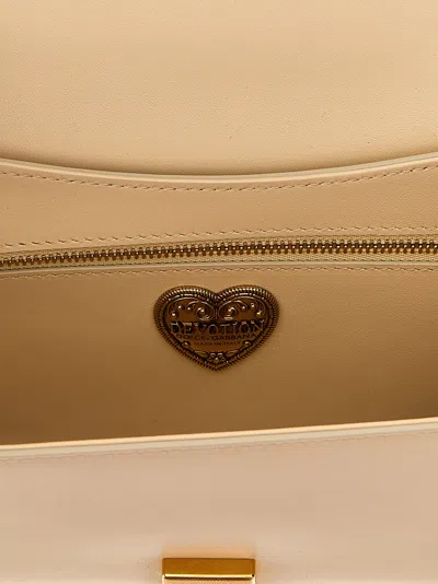 Dolce & Gabbana Off White Devotion Medium Shoulder Bag